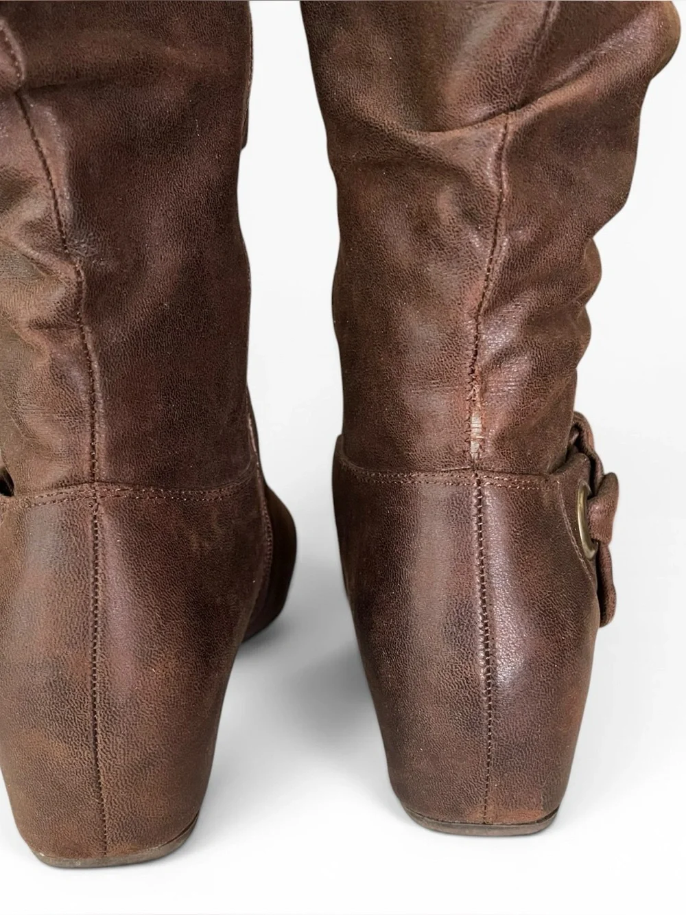 Baretraps Wide Calf Sanova2 Knee-High Brown Leather Fashion Boots Size 8.5 M